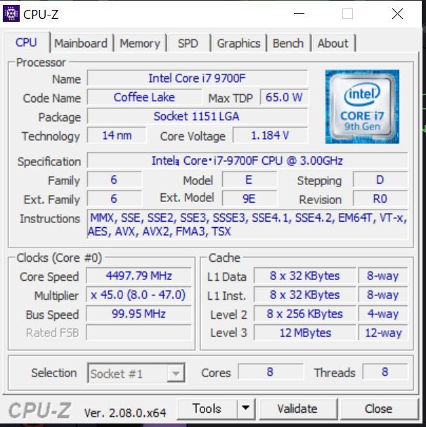 【美品・ハイエンド中古】Core i7 9700F+ROG MAXIMUS X HERO (WI-FI AC)（LGA1151）+DDR4メモリ（16GB）【WIN10認証、外箱入、付属品】 の画像7