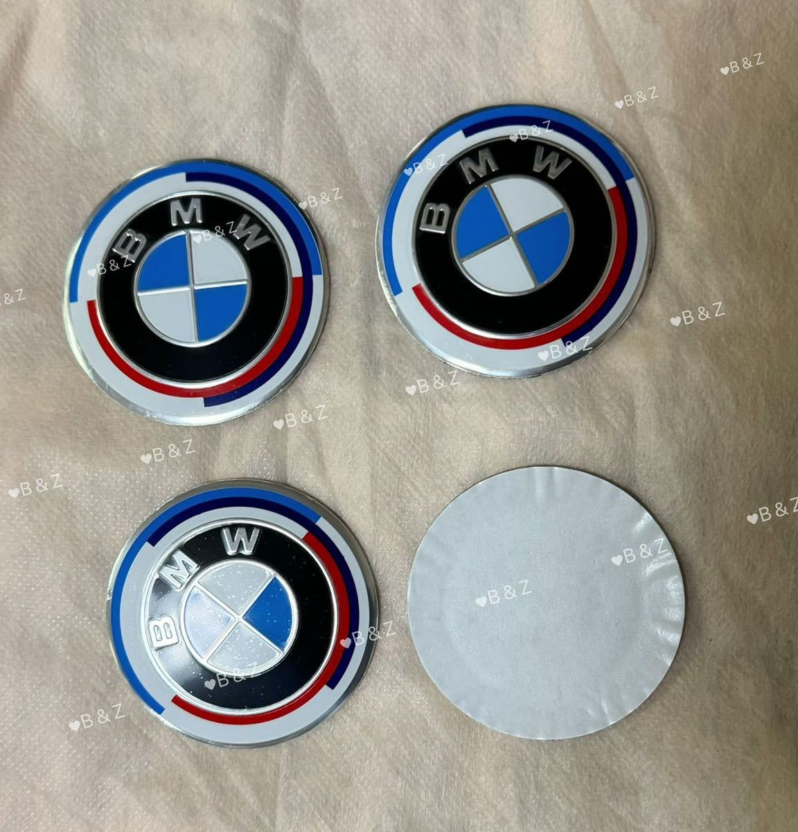 BMW 50周年 ステッカー 65mm ホイールセンターキャップシール Anniversary Emblem Mクラシックエンブレム ロゴ 4枚の画像2