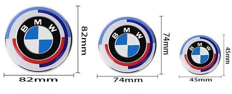 BMW 50th Anniversary M Classic ボンネット・トランク エンブレム 82mm 74mm 45mm 3枚セットの画像2