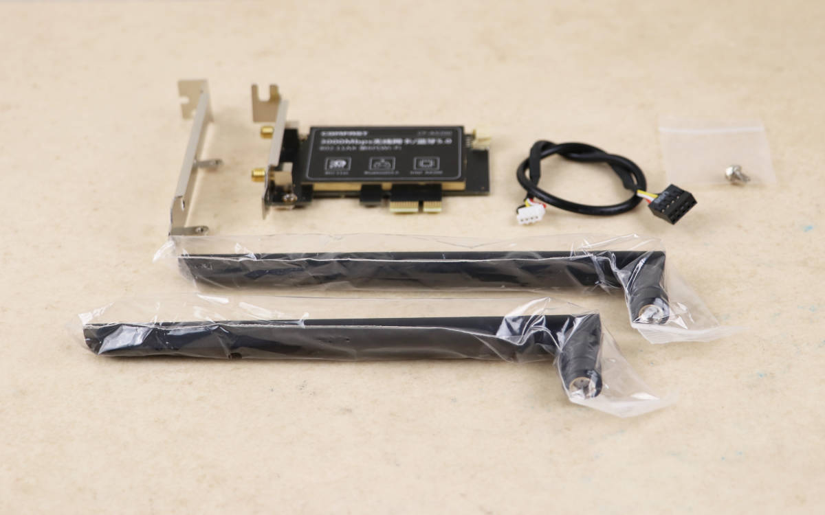 新品！無線LANアダプタ　COMFAST　Wi-Fi 6 PCIe 2974Mbps　Intel AX200　Bluetooth 5.0対応　PCI-Express　④_画像4