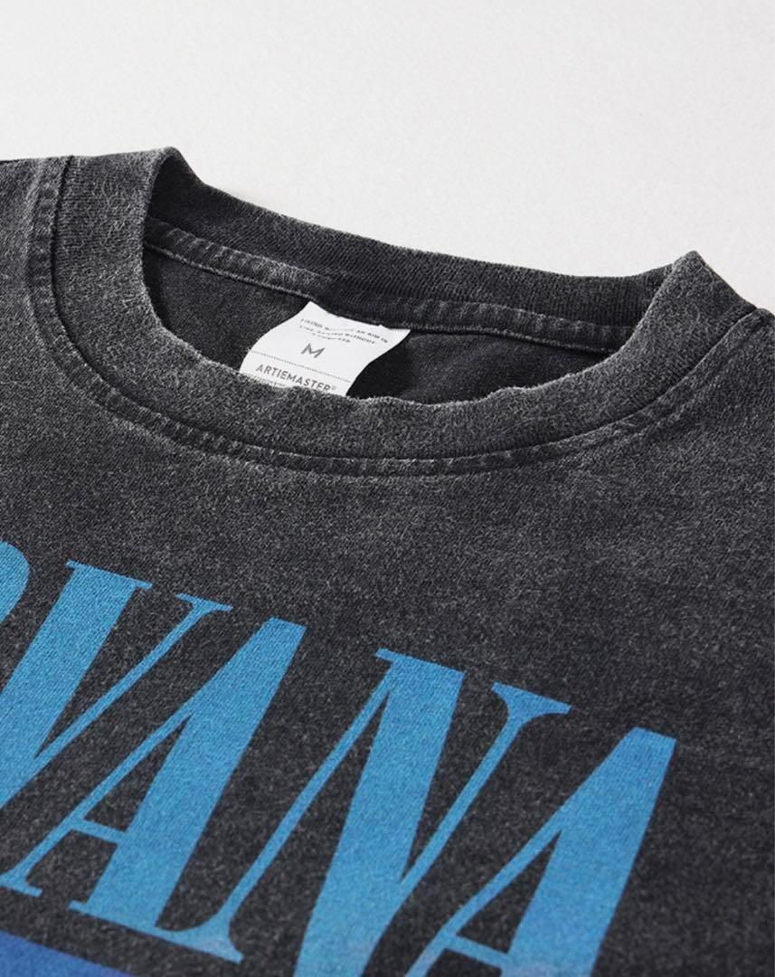 NIRVANA　ニルヴァーナ　ヴィンテージ加工　半袖　Tシャツ　ブラック　XL_画像3