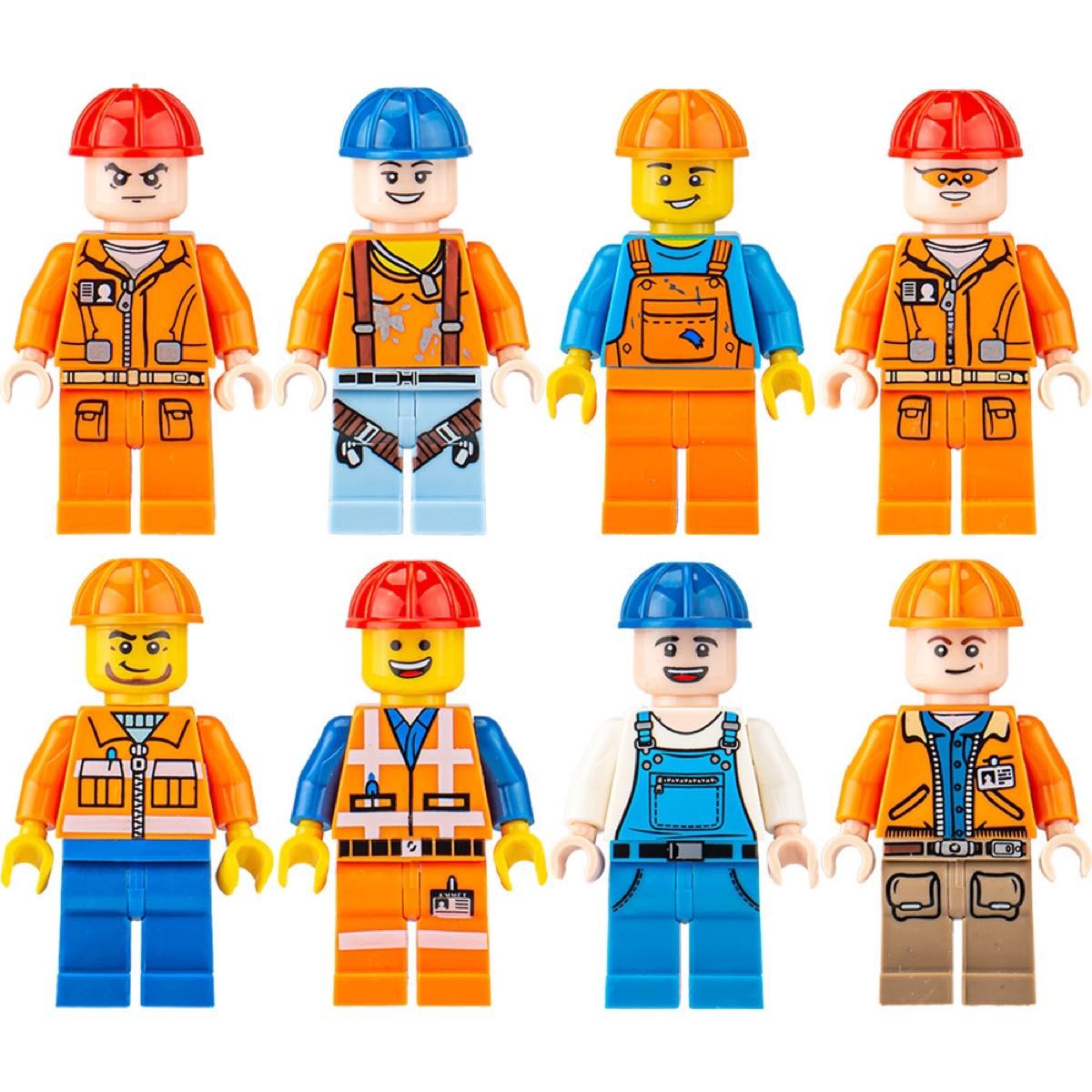 建築人形8体　ミニフィグ　legoレゴ互換品