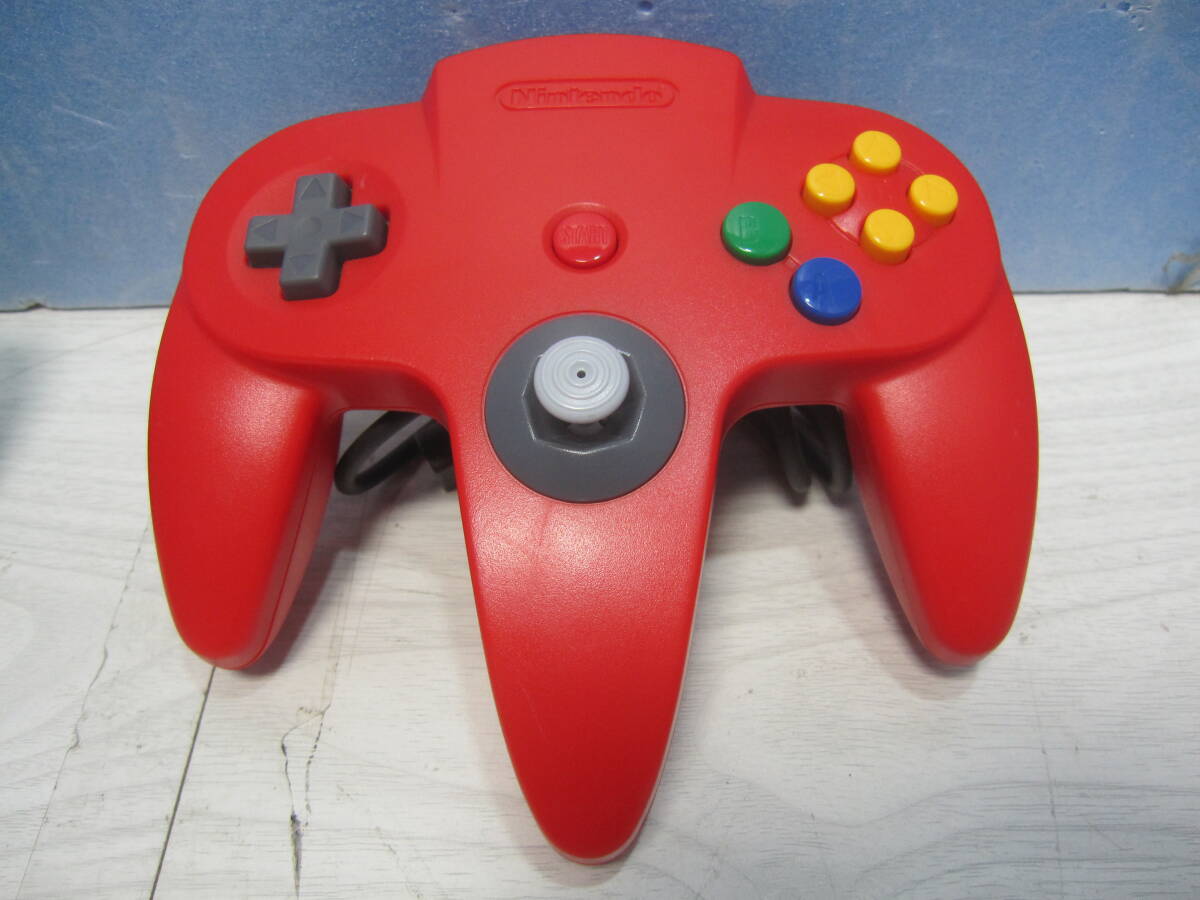 Nintendo 家庭用ゲーム機 NINTENDO64 ピカチュウ/オレンジ 周辺機材、ソフト付 現状渡中古品 管K023の画像7