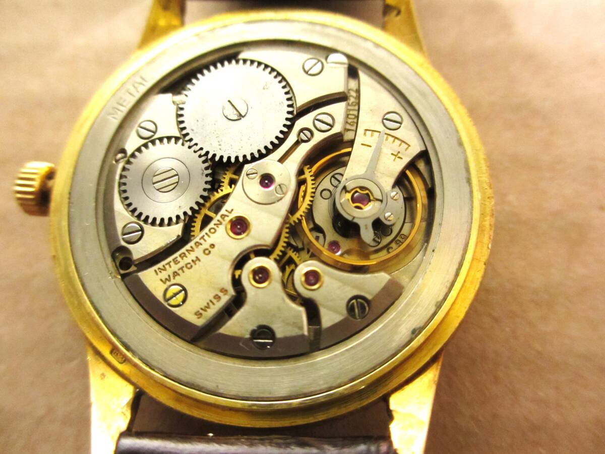 腕時計 インターナショナル 18K 金時計 手巻き 正確稼働中 INTERNATIONAL WATCH COの画像3