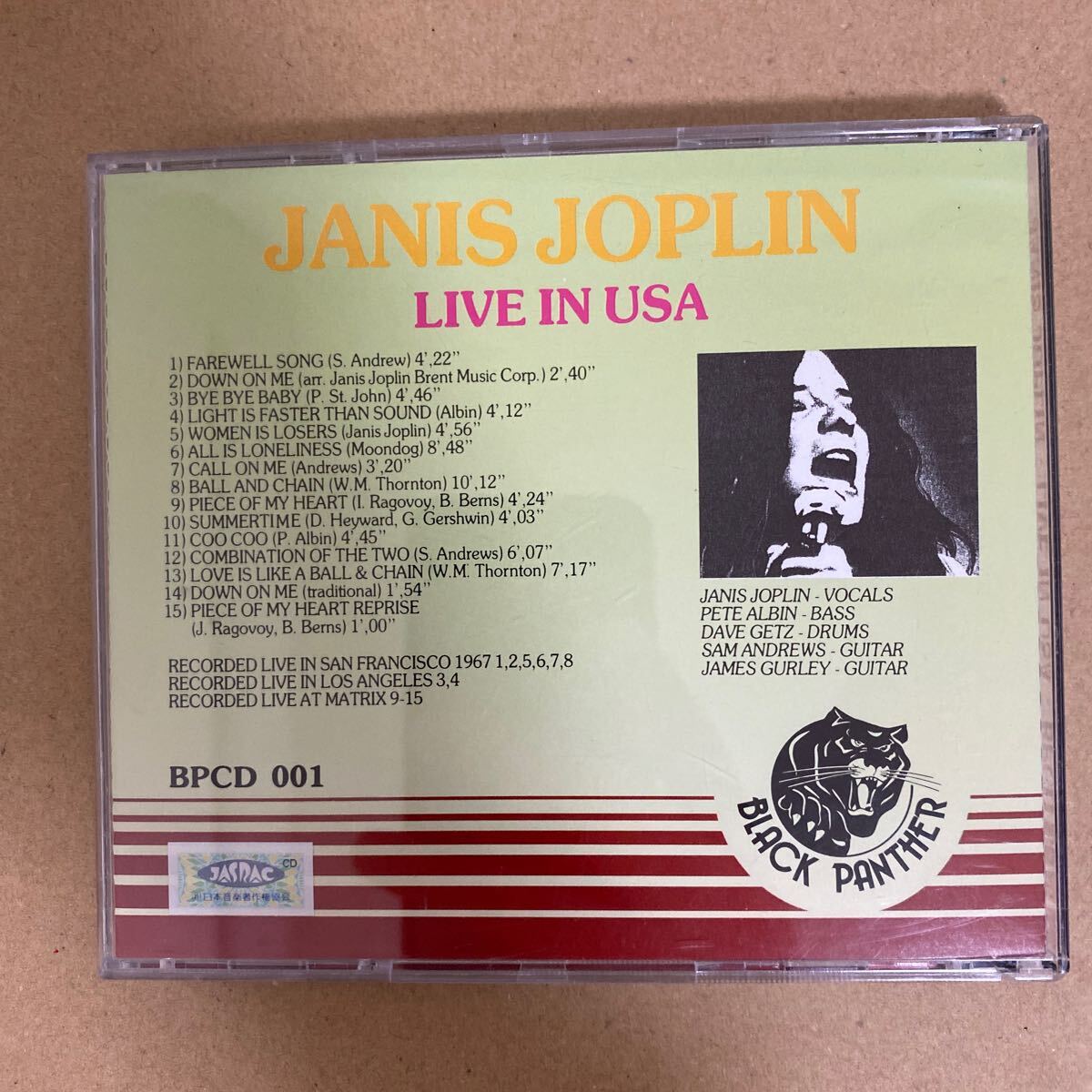 CD ★ 中古 『 Live In USA 』中古 Janis Joplin_画像2