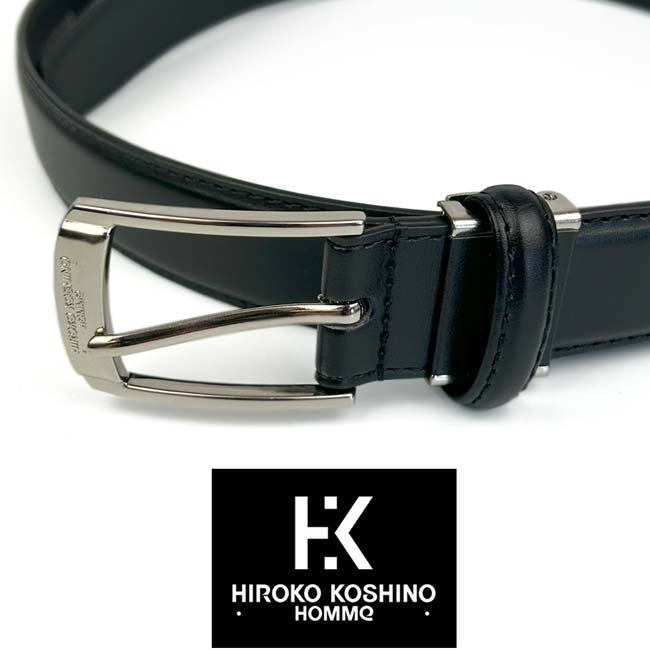 ブラック ヒロコ コシノ 011 プレーンデザイン ベルト ロングサイズ_画像2