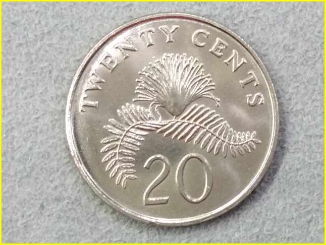【シンガポール 20セント 硬貨/1987年】 20 CENTS/20￠/旧硬貨/コインの画像1