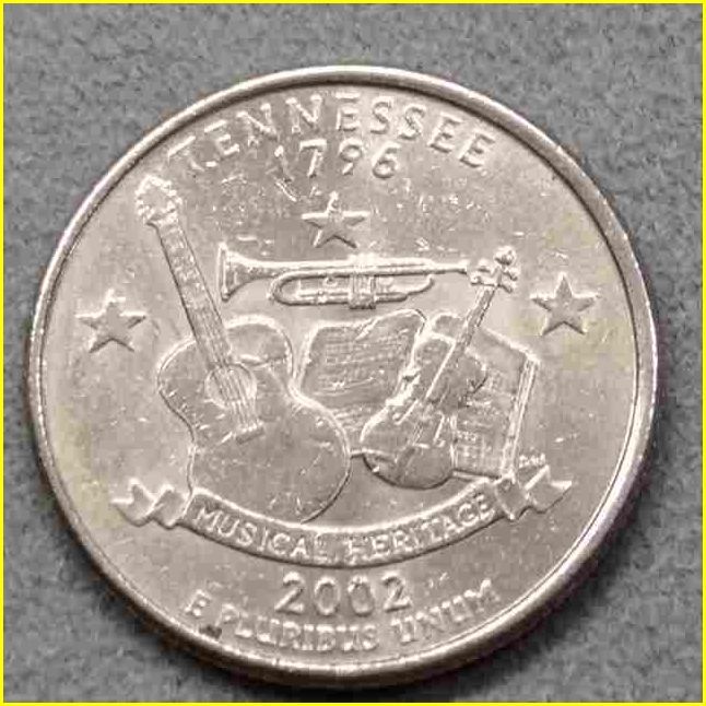 【アメリカ 50州25セント硬貨《テネシー州》/2002年】クォーターダラーコイン/50州25セント硬貨プログラム/The 50 State Quarters Programの画像2