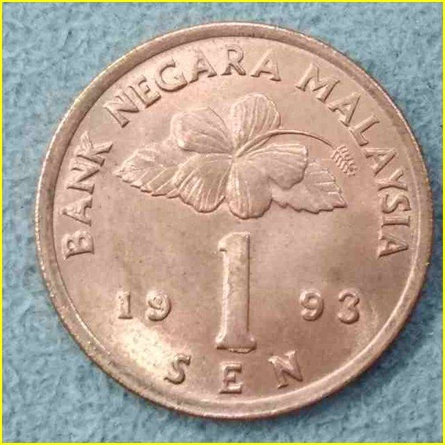 【マレーシア 1セン 硬貨/1993年】 MALAYSIA 1 SEN/銅貨/旧硬貨/コインの画像1