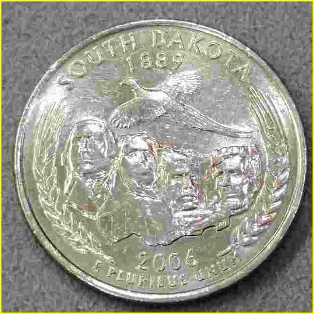 【アメリカ 50州25セント硬貨《サウスダコタ州》/2006年】クォーターダラーコイン/50州25セント硬貨プログラム/The 50 State Quarters Prog_画像2