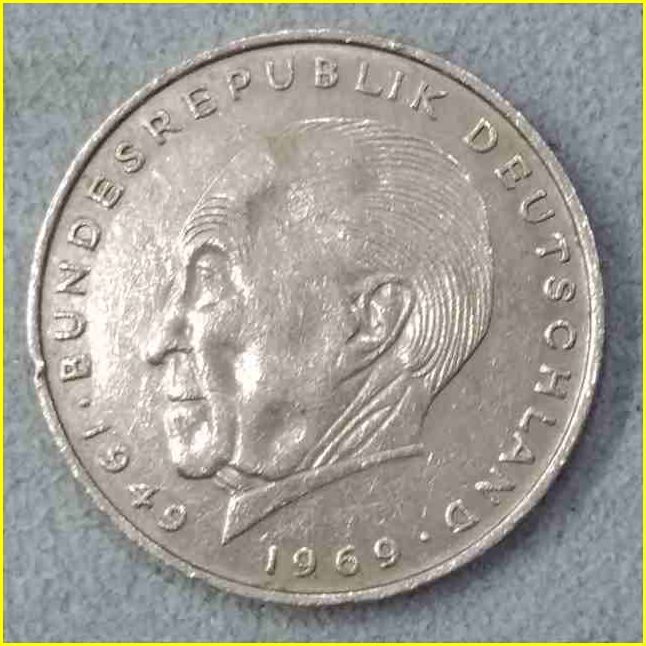 【ドイツ 2マルク 硬貨/1971年】 2 MARK/イーグル/旧硬貨 /西ドイツ/コイン/古銭の画像3