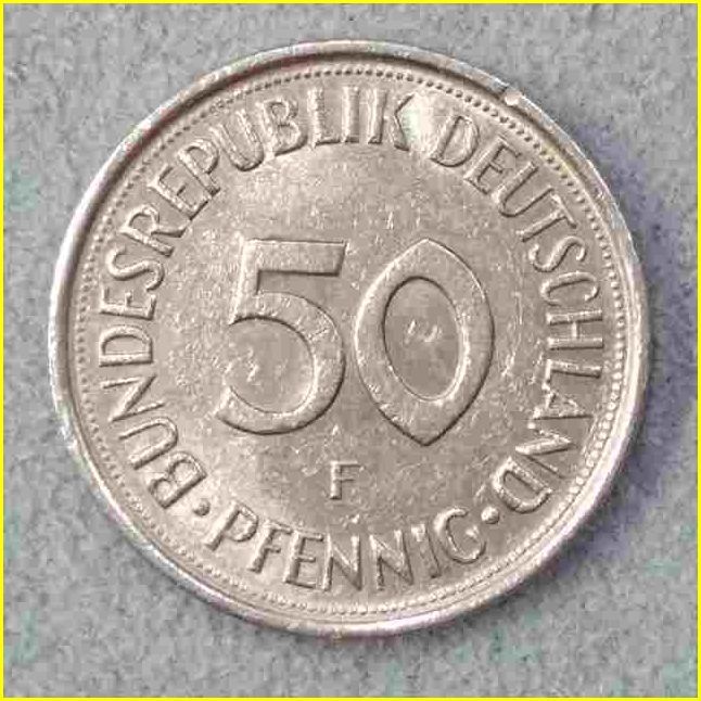 【ドイツ 50ペニヒ 硬貨/1981年】 50 PFENNIG 旧硬貨 /西ドイツ/コイン/古銭の画像1