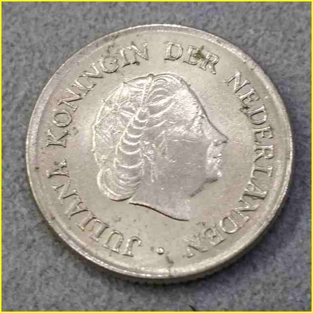 【オランダ 25セント 硬貨/1966年】 25 CENT/旧硬貨/コイン/25Ct/古銭/NEDERLANDENの画像4