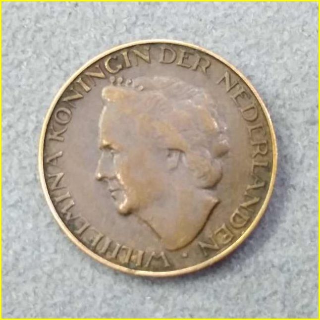 【オランダ 1セント 硬貨/1948年】 1 CENT/銅貨/旧硬貨/コイン/古銭/NEDERLANDENの画像3