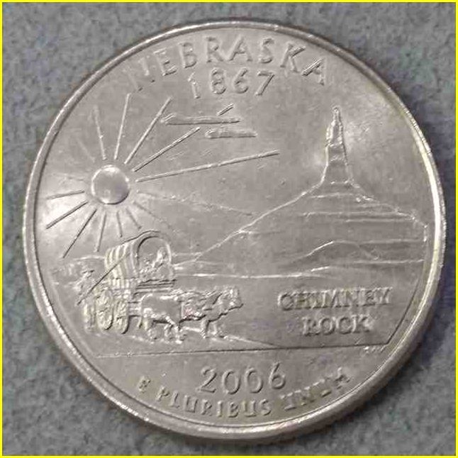 【アメリカ 50州25セント硬貨《ネブラスカ州》/2006年】クォーターダラーコイン/50州25セント硬貨プログラム/The 50 State Quarters Prograの画像1