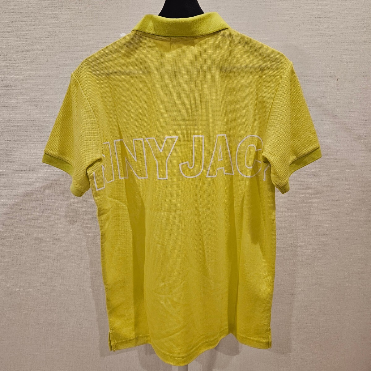 【送料無料】Jack Bunny ジャックバニー 半袖ポロシャツ ゴルフウェア サイズ:5(L) イエロー 黄色 新品未使用タグ付き ゴルフウェアの画像2