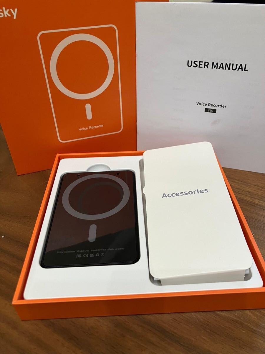 磁気吸着 ボイスレコーダー 60時間連続使用可能 スマホ用 60GB 録音 レコーダー 通話録音