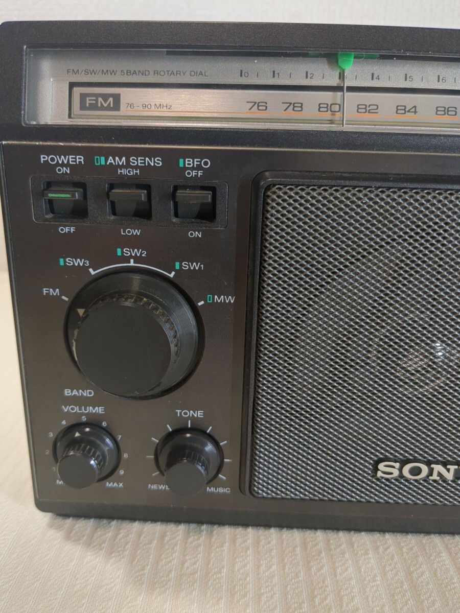 希少 SONY ICF-6500 5バンドマルチバンドレシーバー FM/MW/SW1/SW2/SW3 昭和レトロ 電池での動作確認済の画像8