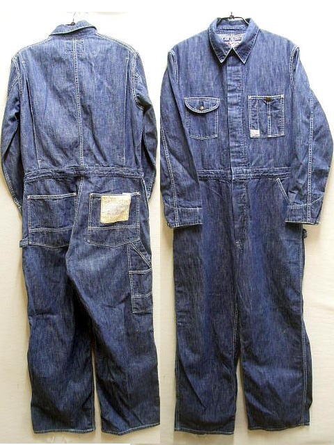 * prompt decision [42] dark blue JOE MCCOY 8hour union 704 Denim coveralls coverall Jump suit all-in-one Denim pants #R130