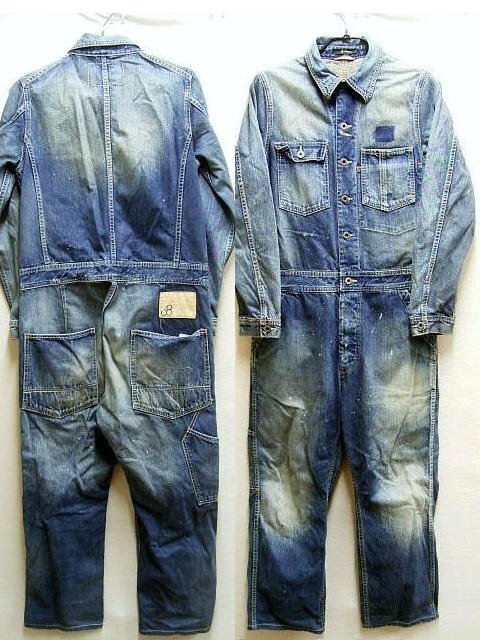 ●即決[S]美品 JOHNBULL 11441 エンジニアオーバーオール デニム つなぎ ツナギ ジャンプスーツ オールインワン パンツ■R184の画像1