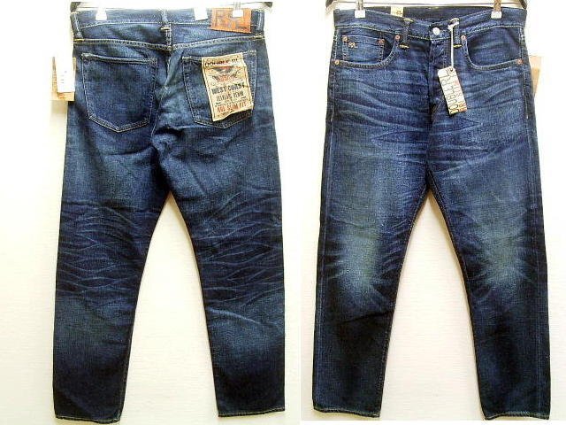 ◇即決[W32]未使用品 RRL USA製 SLIM FIT スリム ビンテージ デニム セルビッチ アメリカ 782504838028 パンツ■5754_画像1