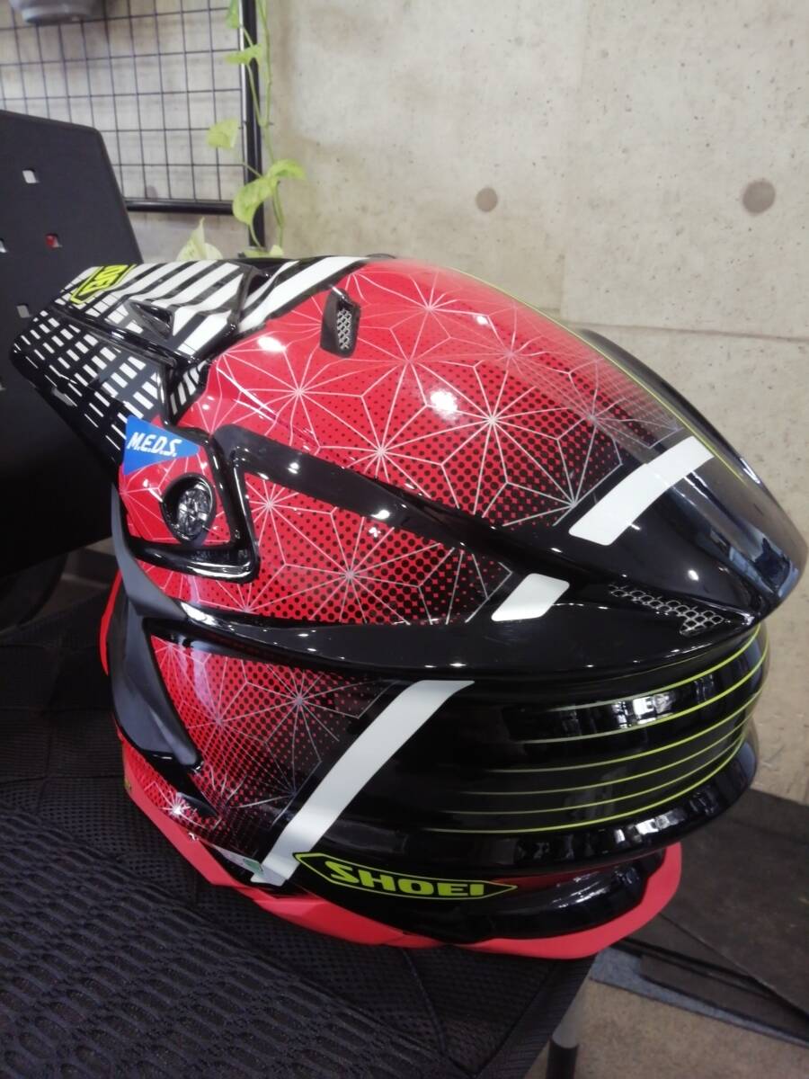 ＸＬサイズ☆SHOEI ショウエイ VFX-WR BLAZON ブラゾン オフロードヘルメット TC-1 (RED/BLACK)☆超美品の画像5