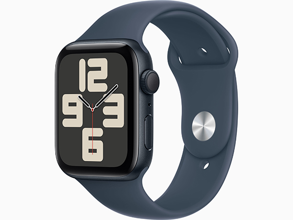 【新品 未開封】Apple Watch SE 第2世代 GPS 44mm ミッドナイトアルミニウムケース と ストームブルースポーツバンド M/L(PCA1276-1)_画像2