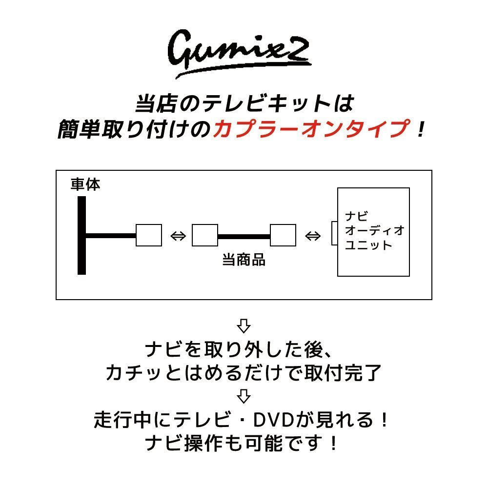 NHZN-W58（N117） 2008年モデル ダイハツ ディーラー テレビキット 走行中 テレビが見れる ナビ操作 切り替え スイッチ ジャンパー TV_画像2