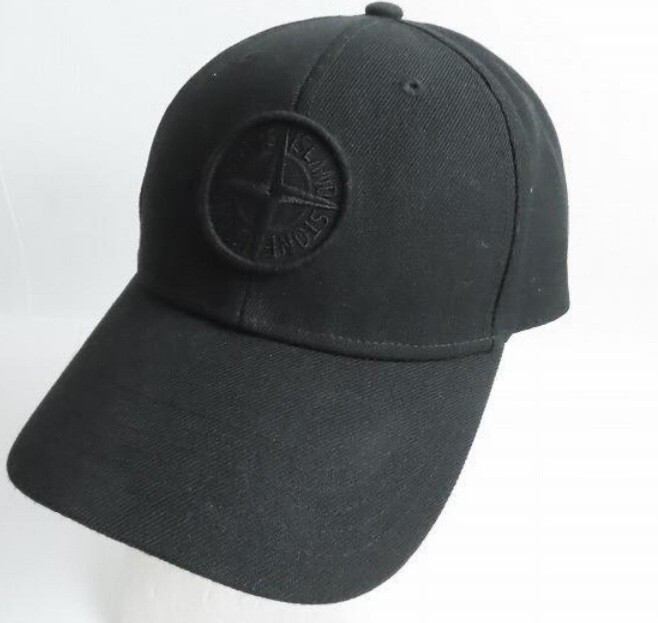 STONE ISLAND キャップ 帽子 ストーンアイランド 黒 ロゴの画像1