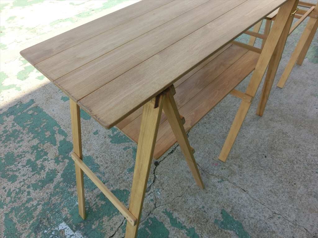 T【X3-32】【170サイズ】美品/MOKU 木製カウンターテーブル （HINOKI）/キャンプ アウトドアの画像4