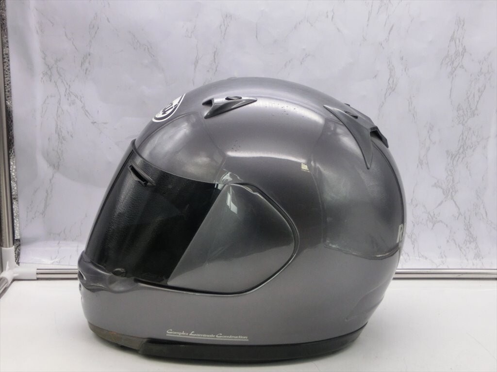 T【3ほ-00】【100サイズ】Arai ヘルメット アライ/メタリック/オートバイ/59-60cm/※使用感 傷 汚れ 剥がれありの画像2