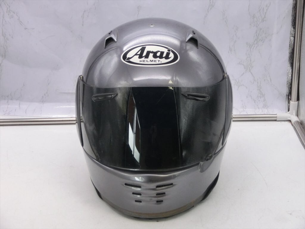 T【3ほ-00】【100サイズ】Arai ヘルメット アライ/メタリック/オートバイ/59-60cm/※使用感 傷 汚れ 剥がれありの画像1