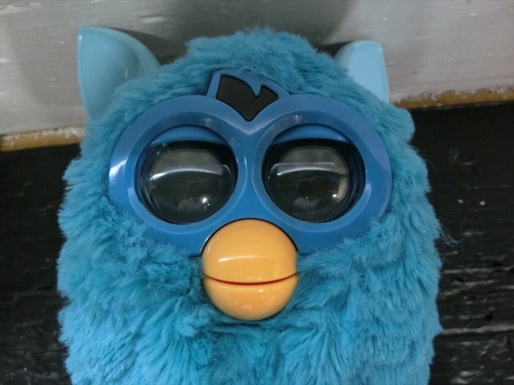 T【W3-97】【80サイズ】▲タカラトミー/Furby ファービー ソーダブルー/ジャンク扱い/※汚れ有の画像8