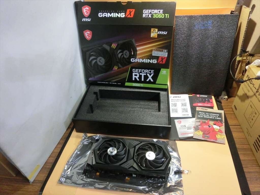 T【ユ4-37】【80サイズ】▲GeForce RTX 3060 Ti GAMING X 8G LHR/グラフィックボード/ジャンク扱いの画像1