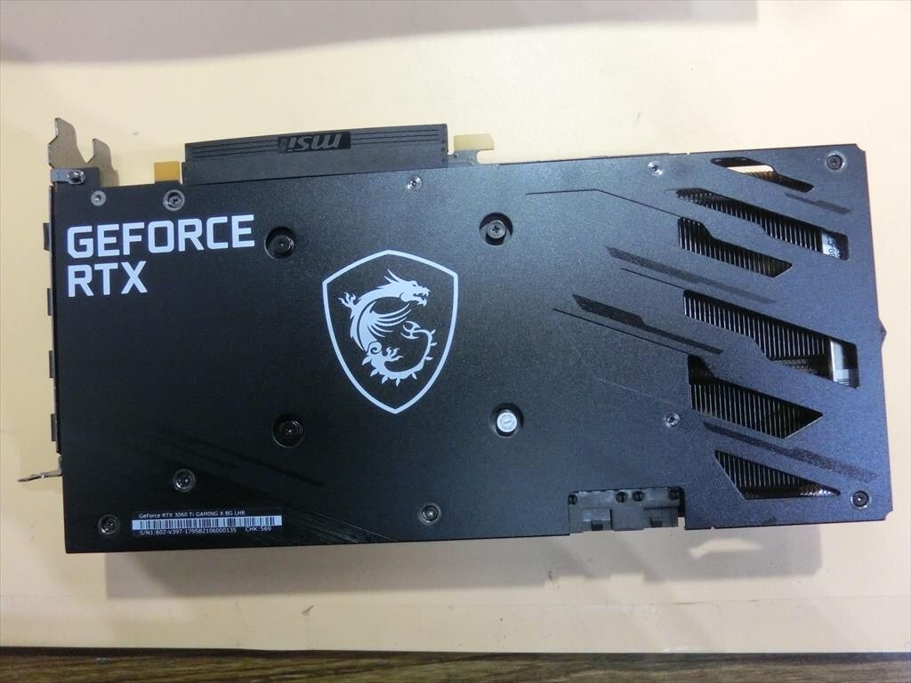 T【ユ4-37】【80サイズ】▲GeForce RTX 3060 Ti GAMING X 8G LHR/グラフィックボード/ジャンク扱いの画像4