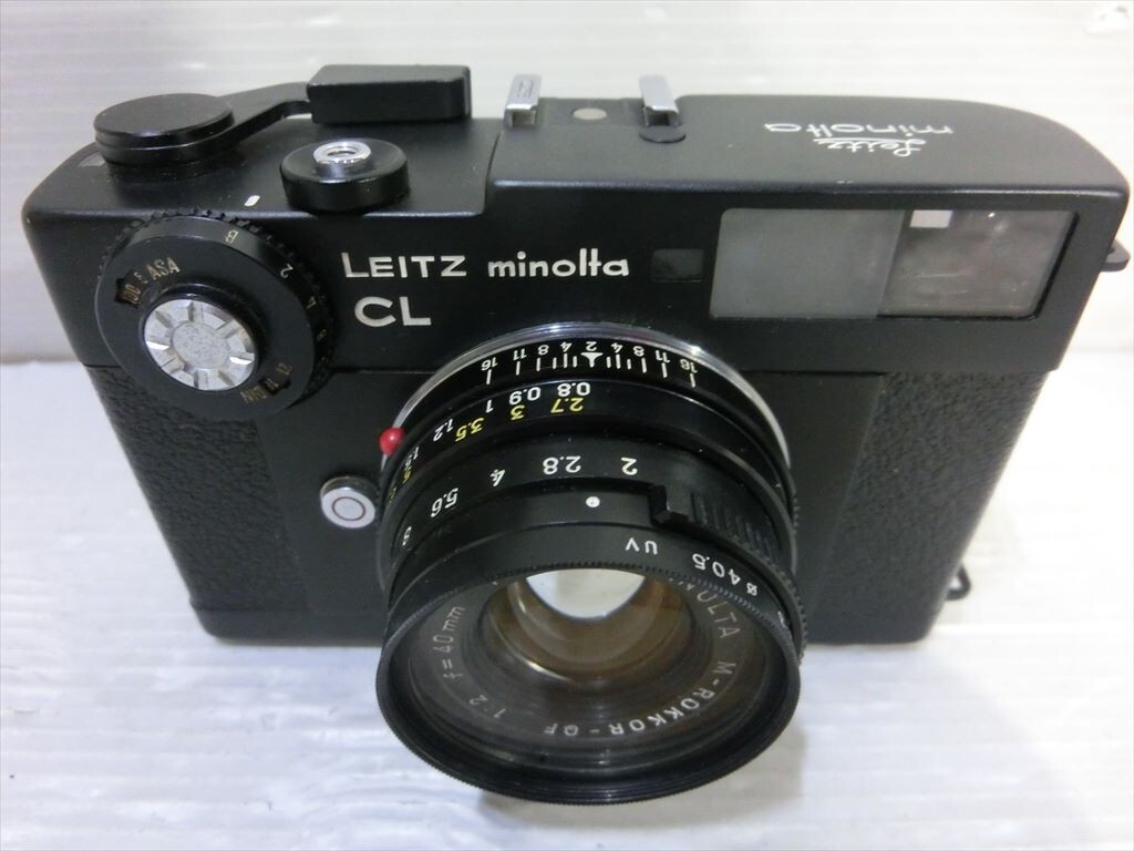 T【Z3-25】【80サイズ】▲ライツミノルタ CL フィルムカメラ/M-ROKKOR 40mm F2 1：2 f=40mm・1：4/90 レンズ/ジャンク扱い/※傷・汚れ有_画像2