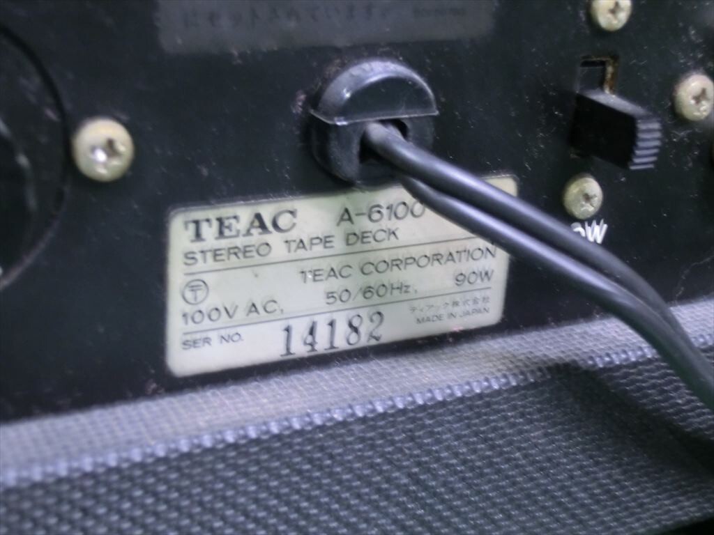 T【3み-58】【160サイズ】TEAC ティアック オープンリールデッキ A-6100/オーディオ機器/動作未確認/通電可/※商品説明必読の画像3