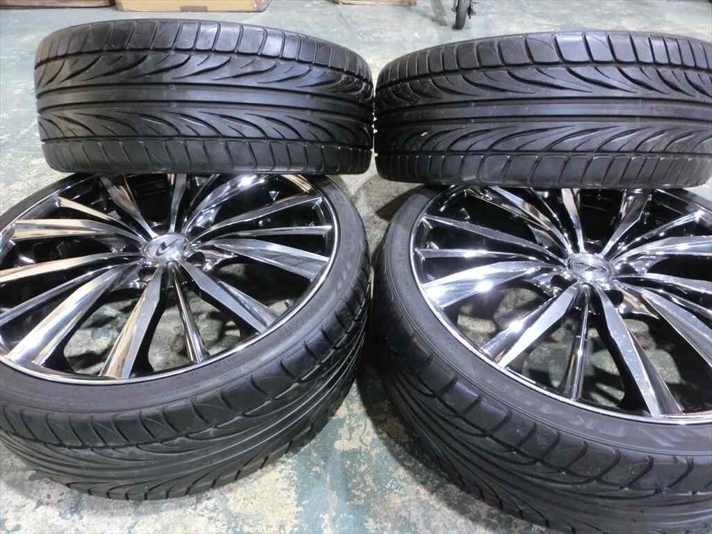 T【C4-01】【4箱】★ウェッズ レオニス VX/19インチ ホイール＆FALKEN FK452 タイヤ 4本セット/※傷・汚れ有の画像4