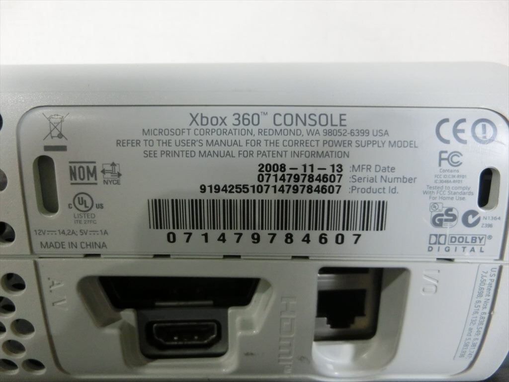 T【C4-19】【100サイズ】Xbox360 本体 60GB エスプガルーダ2 フェイスプレート/ゲーム機/ジャンク扱いの画像3