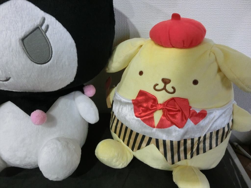 T【C4-36】【140サイズ】Sanrio サンリオ/ハローキティ シナモロール クロミ ポムポムプリン ぬいぐるみ 5点セットの画像4