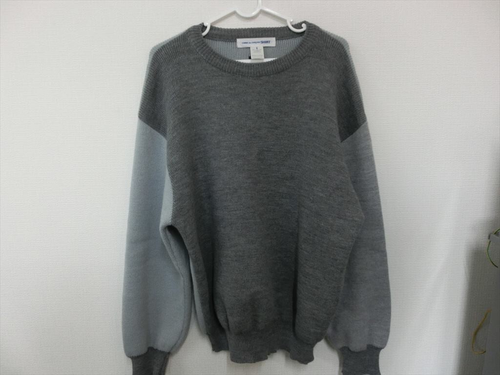 T【C4-47】【60サイズ】▲コムデギャルソン SHIRT/FG-N011 ニット セーター/Xサイズ/メンズ/※毛玉有の画像1