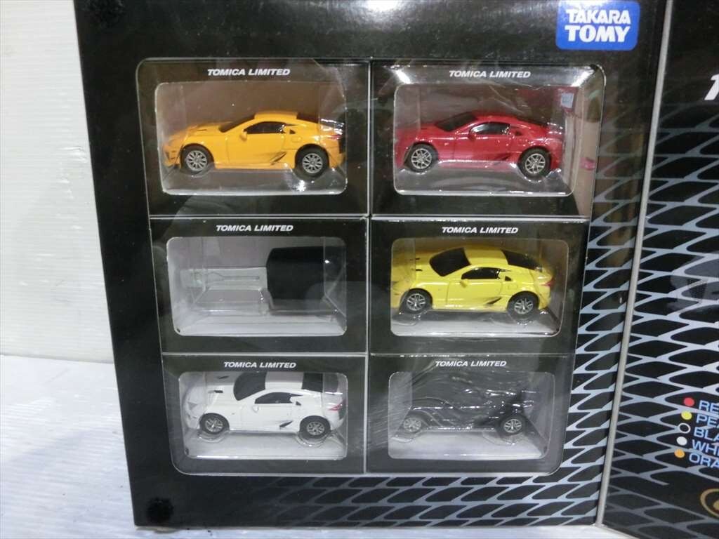 T[F4-22][60 size ]^ unopened / Tomica Limited 10 anniversary commemoration Lexus LFA 5 pcs. set / minicar / Takara Tommy /* outer box scratch have 