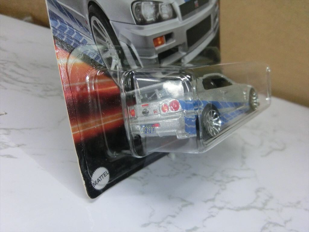 T[3.-96][ бесплатная доставка ]! нераспечатанный / Hot Wheels / The Fast and The Furious Skyline GT-R R34 серебряный / миникар 