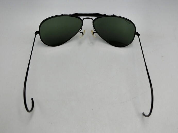 T【ユ4-77】【60サイズ】▲B&L RayBan レイバン/アウトドアーズマン G15 ブラック サングラス/※傷・汚れ・歪み有の画像4