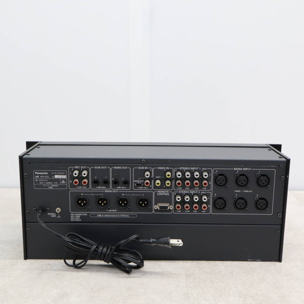 △中古・現状品 ｜オーディオミキサー｜Panasonic パナソニック WR-X02 ｜ ■P1281_画像6