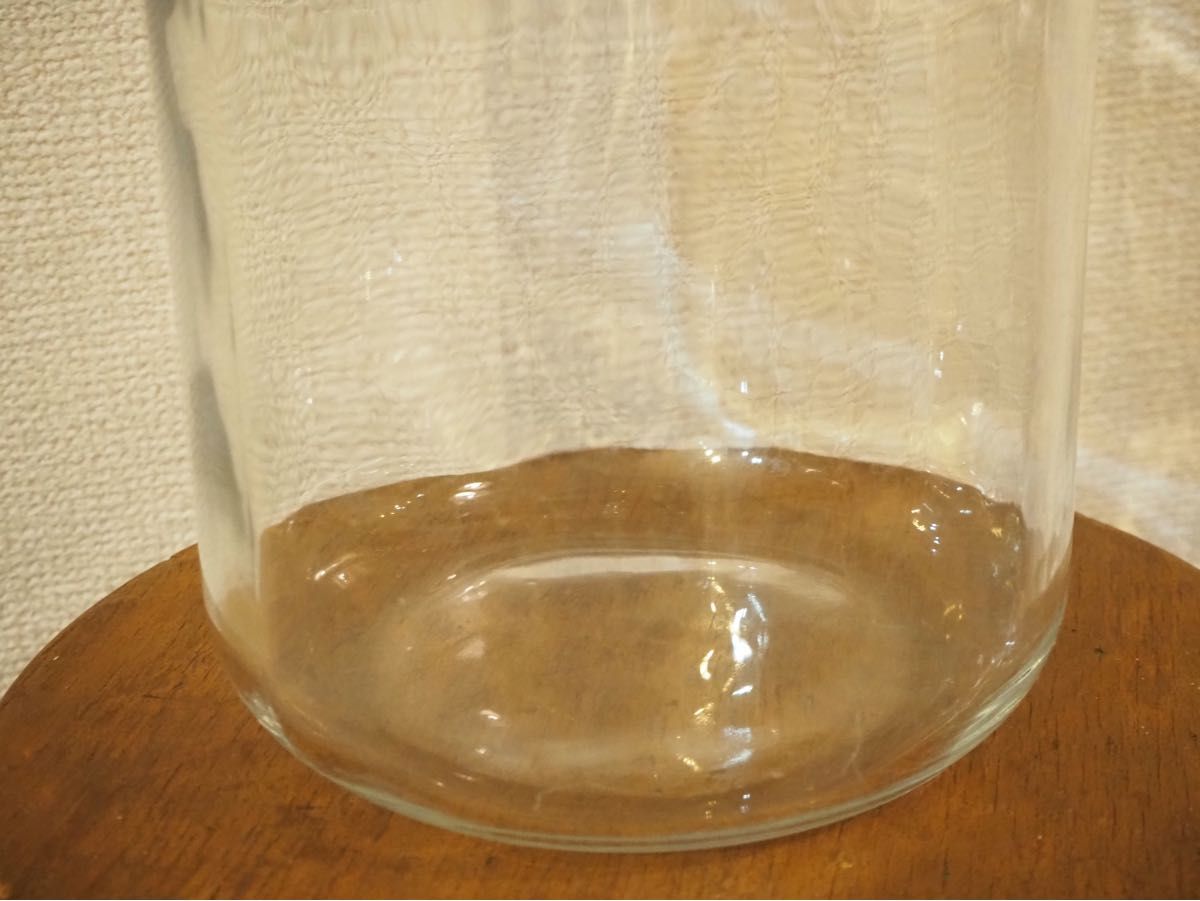 昭和レトロ ガラス瓶 気泡 アンティーク キャニスター 駄菓子屋 プレスガラス vintage ヴィンテージ