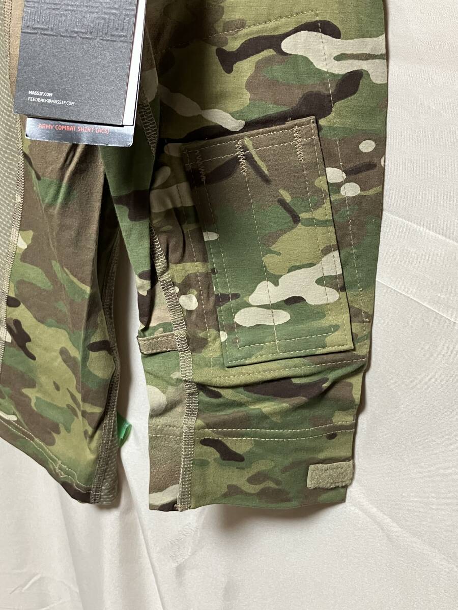 米軍実物 未使用 MASSIF コンバットシャツ マルチカム OEFCP XS（日本Sサイズ） U.S.ARMY ACS OCP スコーピオン アメリカ陸軍 迷彩 タグ付の画像9