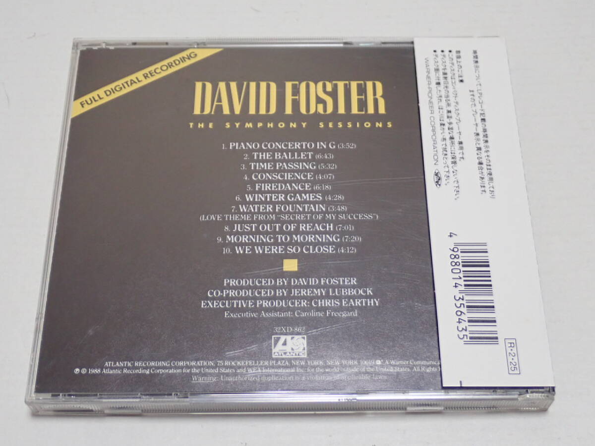 ** David * Foster * симфония * Sessions *David Foster*The Symphony Sessions* налог надпись нет 3200 иен *32XD-862*