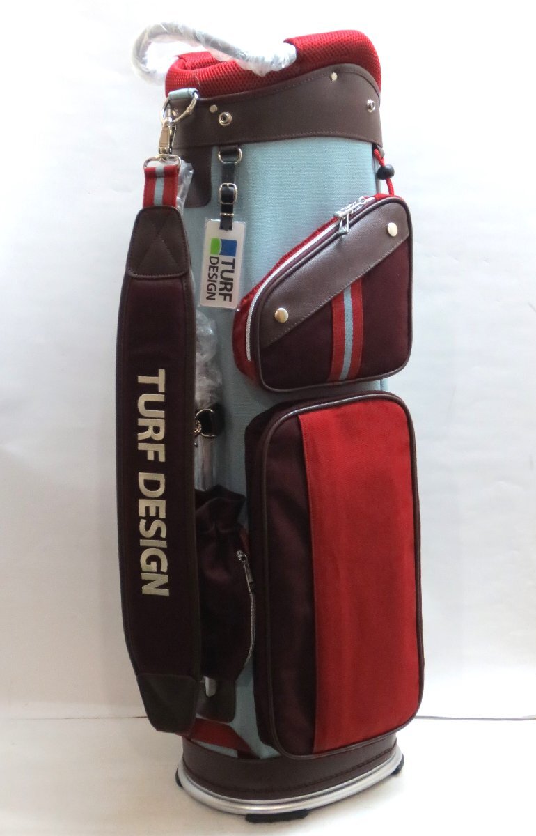 一流の品質 DESIGN★TDCB-2277 新品★ターフデザイン★TURF カート 3.1kg★【MT/WIN】ミント/ワイン★送料無料 キャディバッグ★9.5型 その他