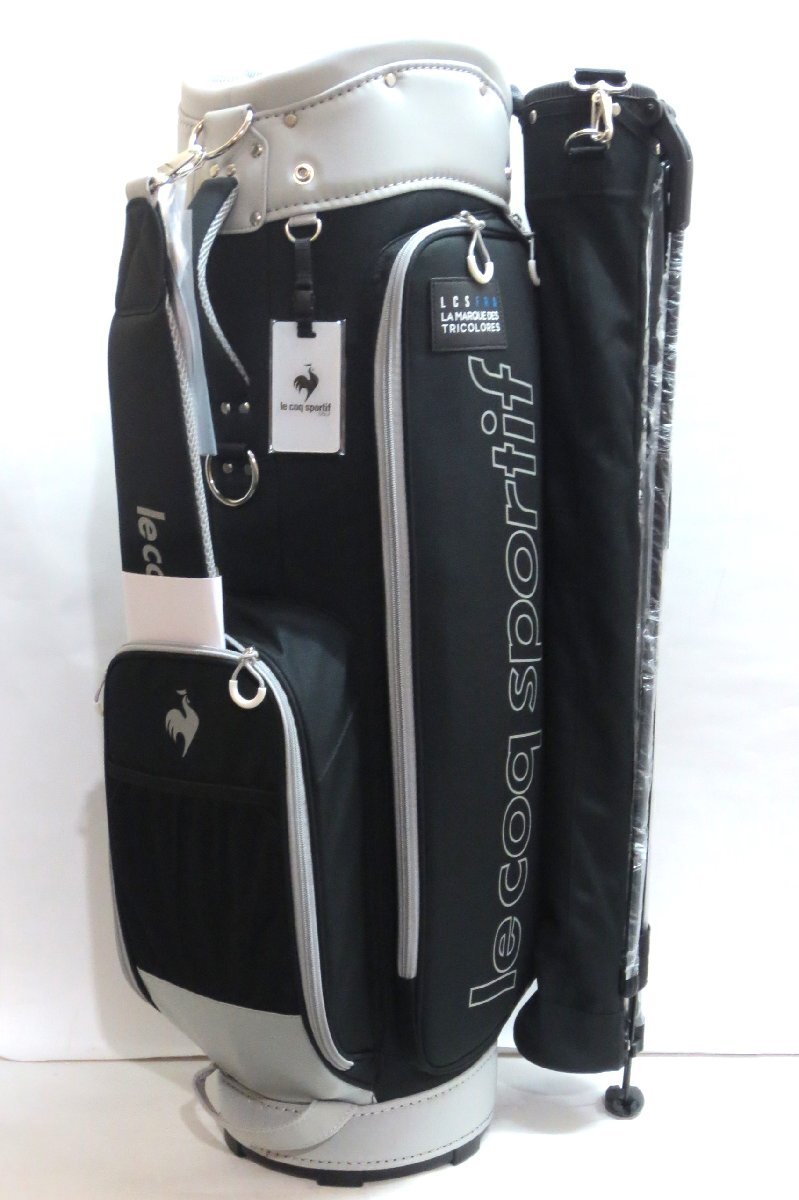 【オンラインショップ】 カート sportif★QQBWJJ03W coq 新品★ルコック★le キャディバッグ★収納可能 3.8kg★【BK00】ブラック クラブケース付き★9型 ルコック